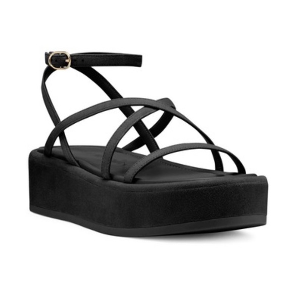 Stuart Weitzman Black Strappy Sandals - Picture 2 of 9